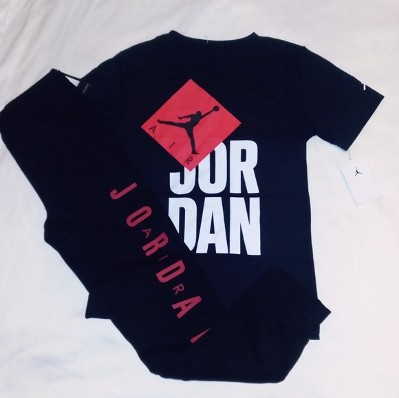 Jordan Boys Youth 2pc Jogger & Tee Set - Large - Picture 1 of 5